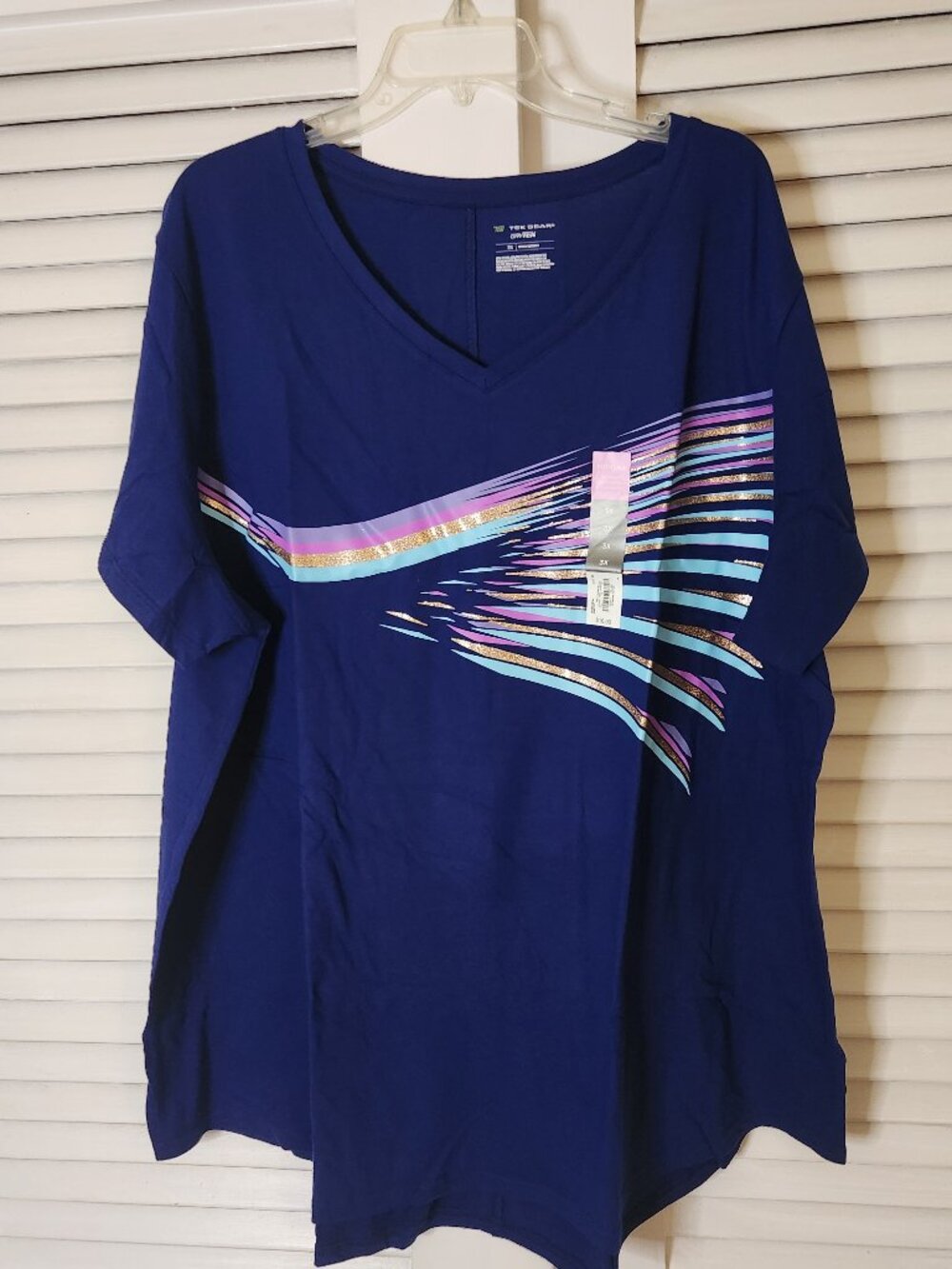 NWT! Tek Gear 3X Graphic Blue Tee